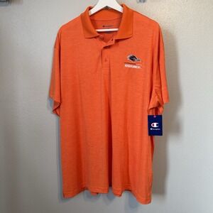 Champion NCAA UTSA Men's Collar Short Sleeve Polo 2XL Orange Game Day Football